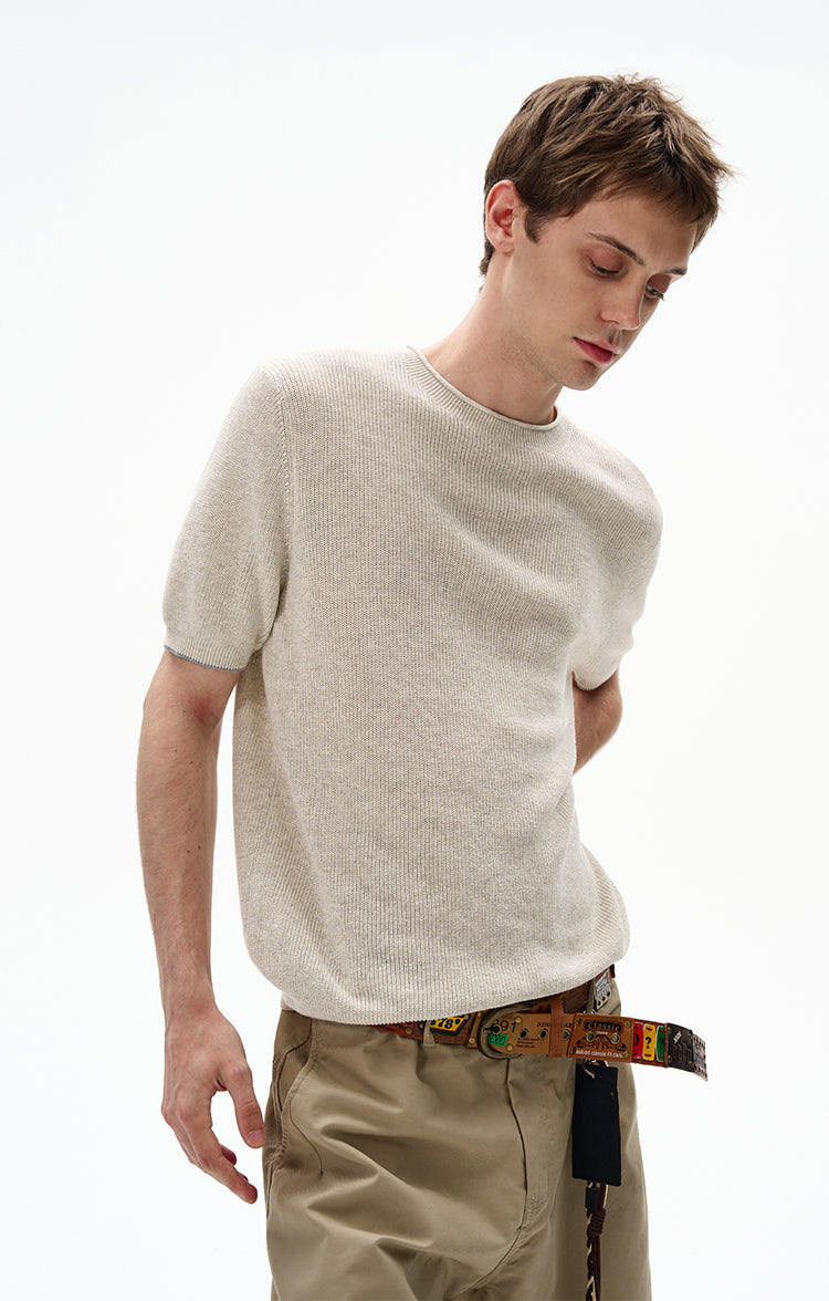 MADWITCH RETRO MINIMALIST KNIT TEE #250115