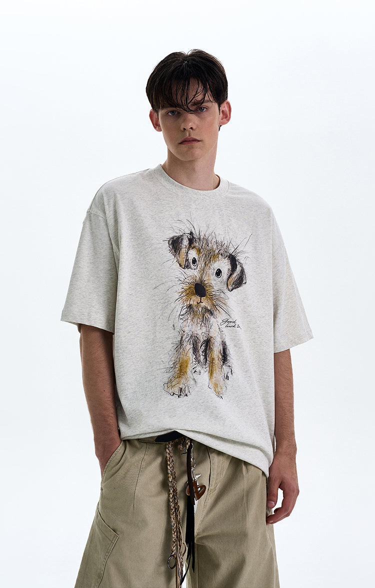 MADWITCH PUPPY PRINT TEE #990599