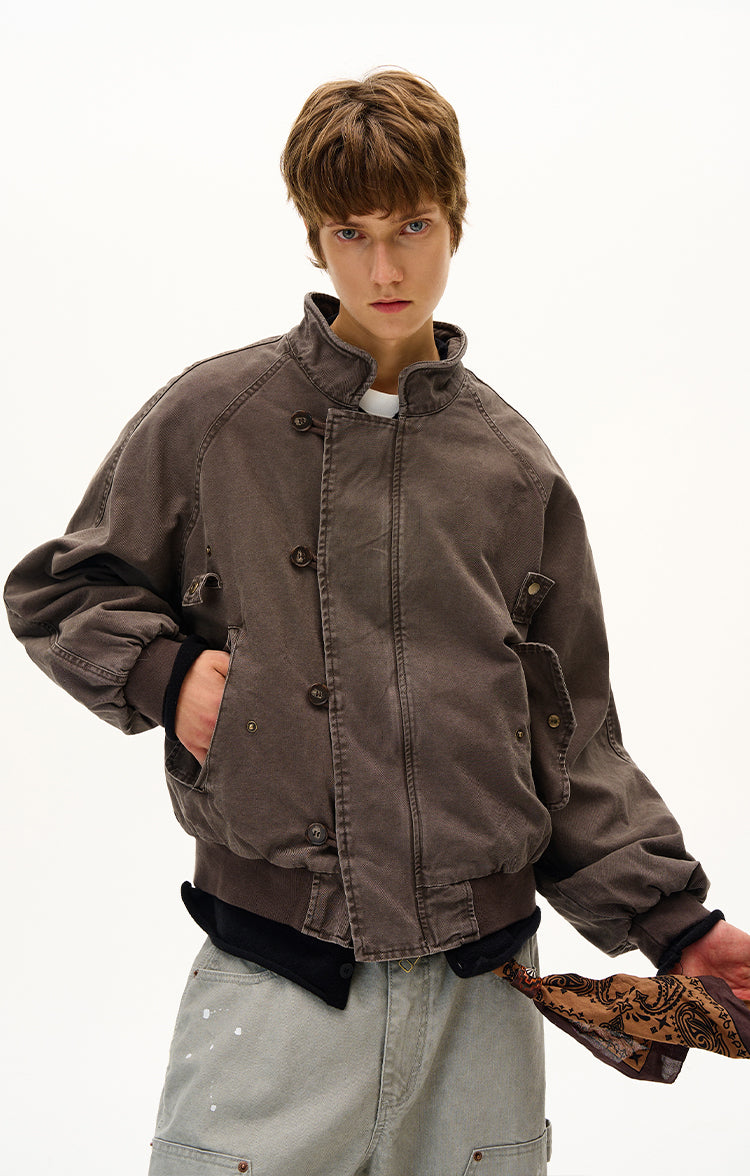MADWITCH UNISEX WASHED UTILITY JACKET #MD2561