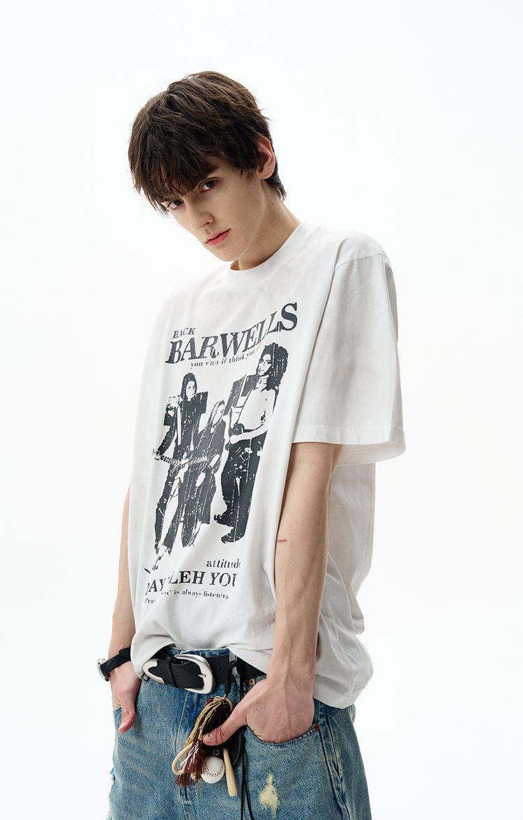MADWITCH ROCK RETRO TEE #BW25701