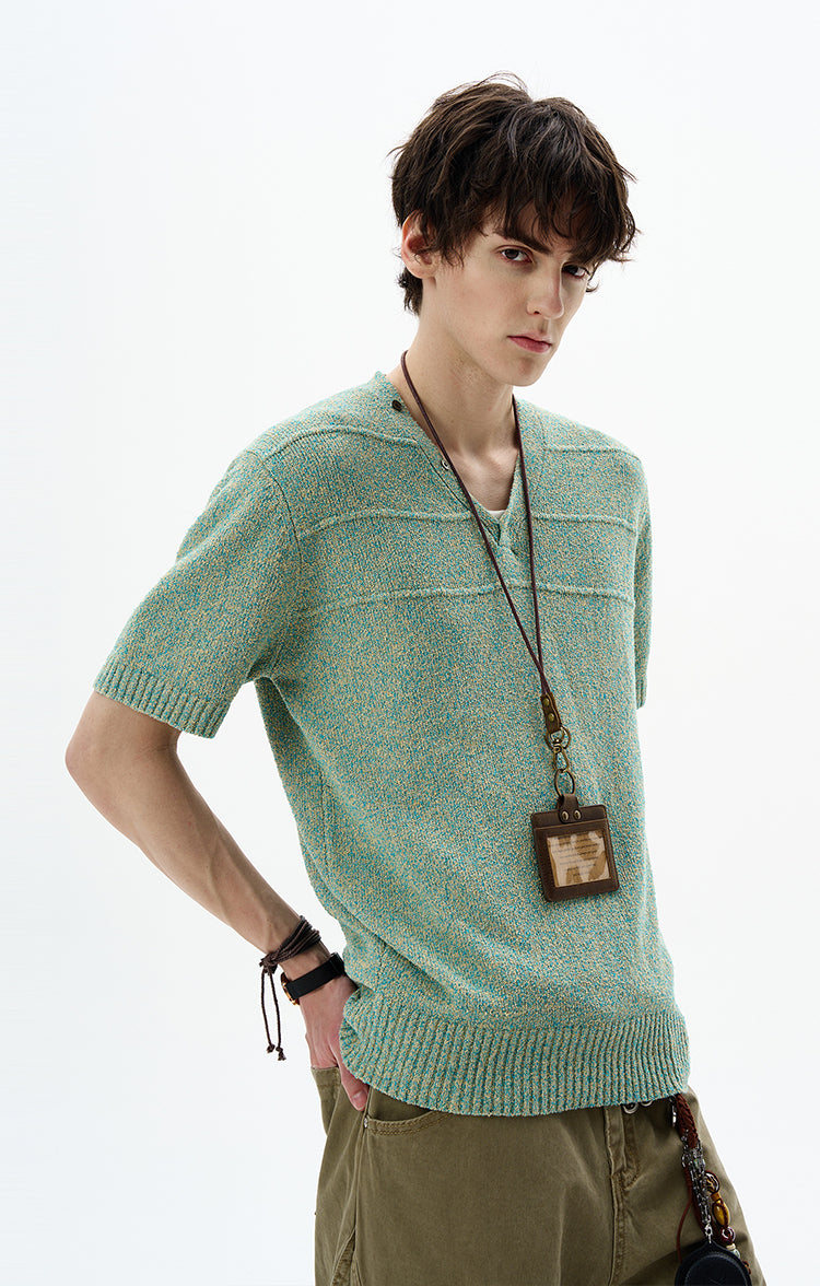 MADWITCH ELEGANT V-NECK TEE #YF897