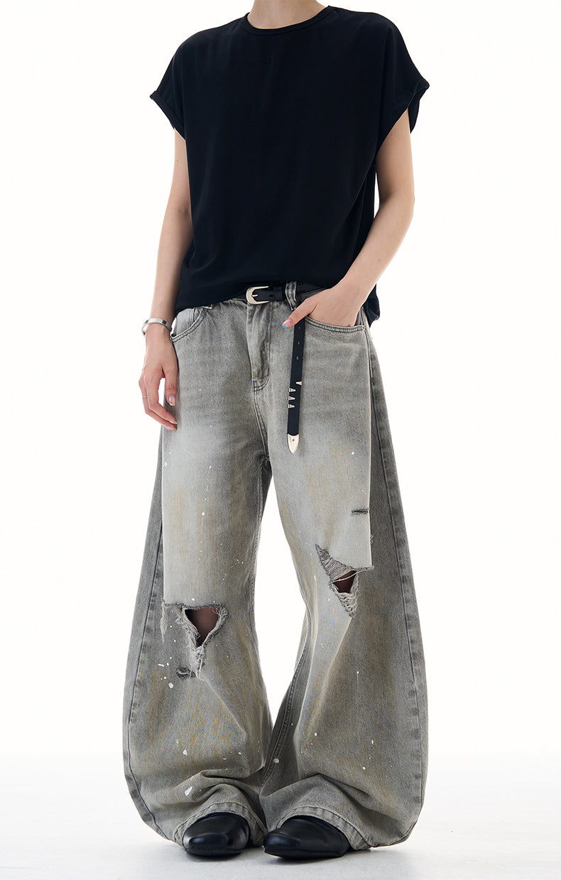 MADWITCH UNISEX RELAXED FIT DENIM PANTS #FX080