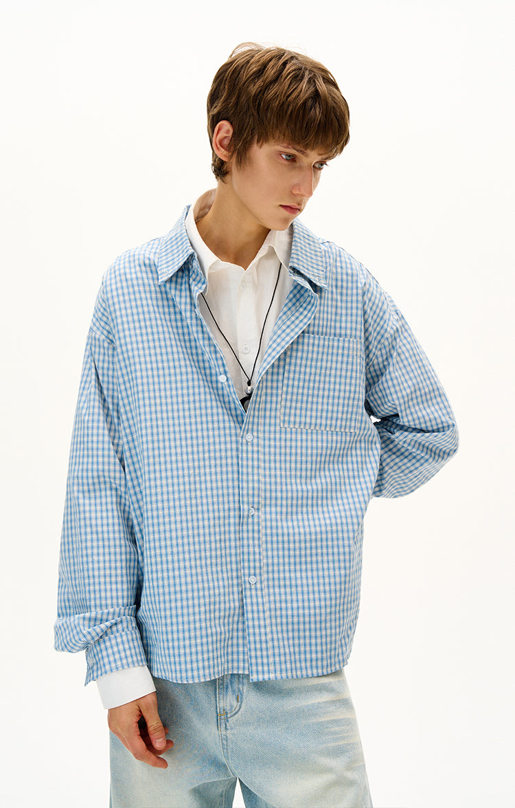 MADWITCH UNISEX CLASSIC PLAID BUTTON-UP SHIRT #CR6211
