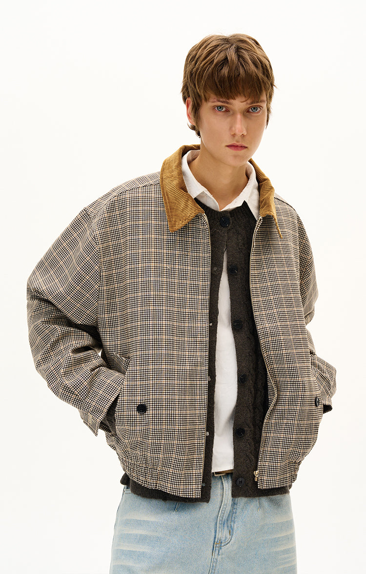 MADWITCH UNISEX CONTRAST COLLAR PATCHWORK JACKET #G1412