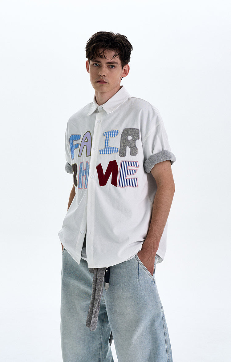 MADWITCH EMBROIDERED SHORT SLEEVED SHIRT #L653