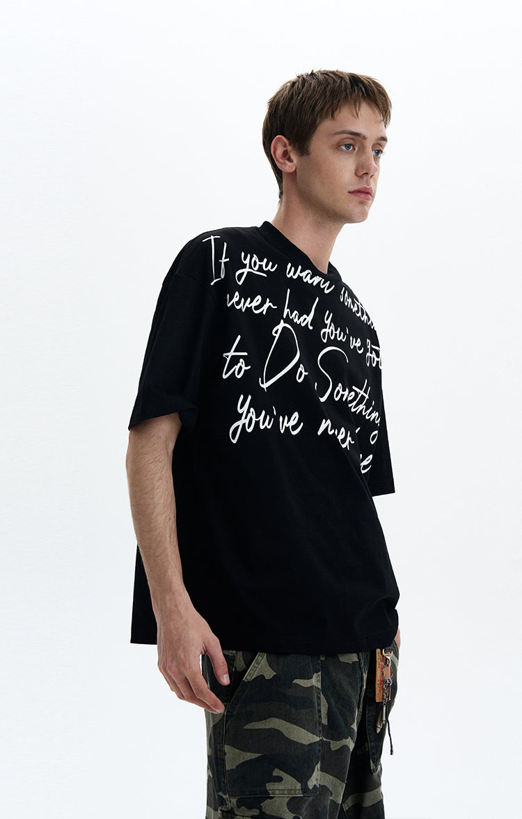 MADWIT LETTER PRINT TEE #27344