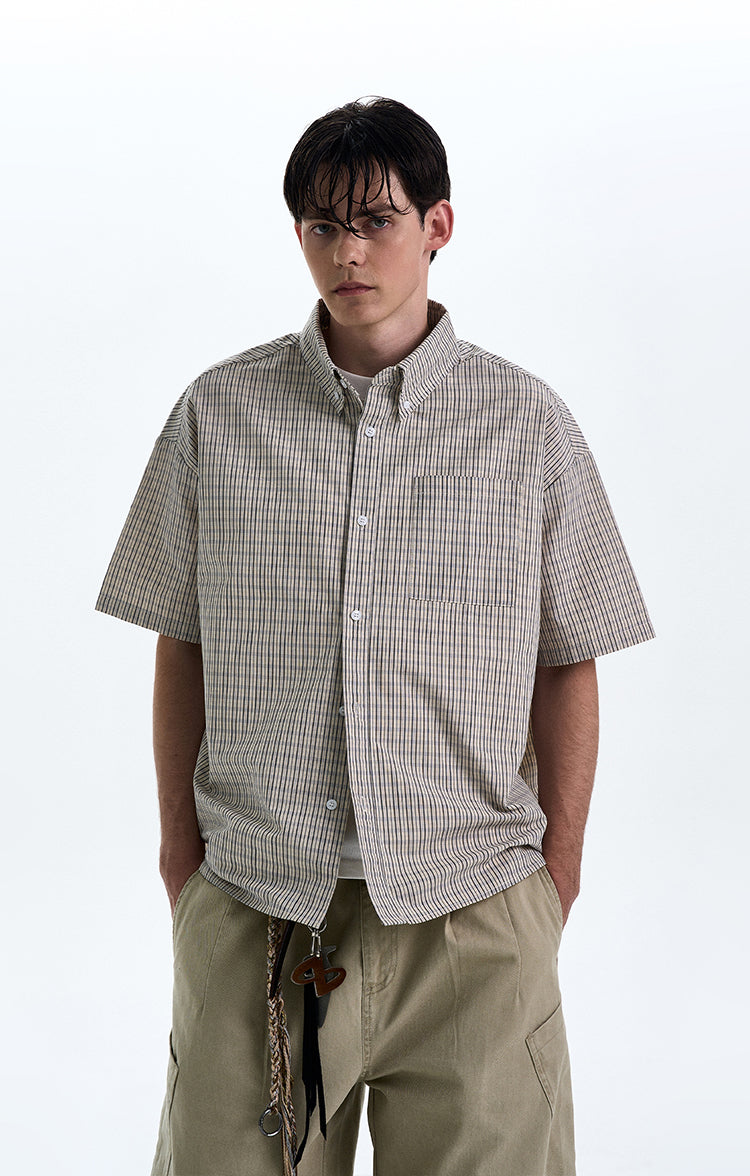 MADWITCH MINIMAL CASUAL SHORT SHIRT #CR224