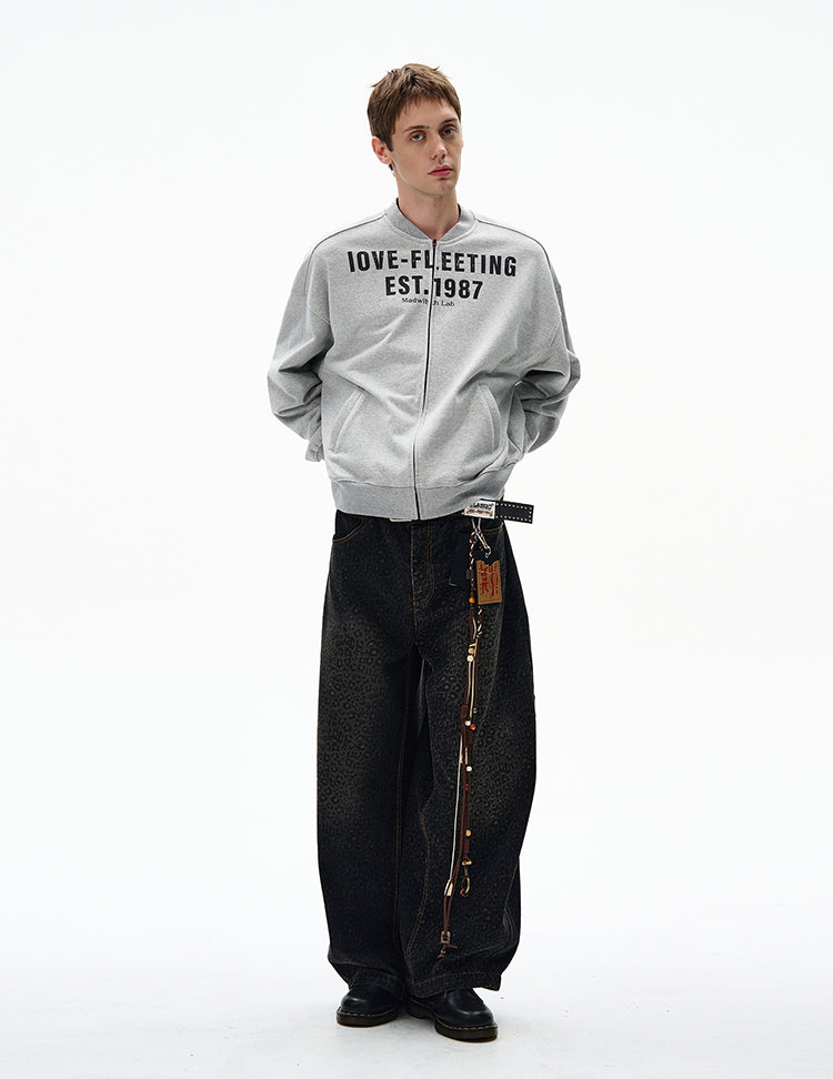 MADWITCH UNISEX VINTAGE ZIP-FRONT SHIRT #MD4153