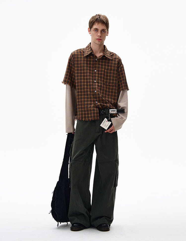 MADWITCH UNISEX FAUX TWO-PIECE SHIRT #CR601