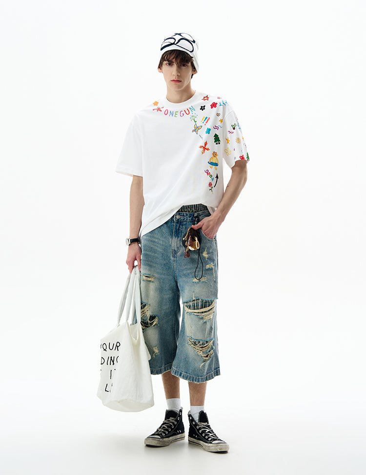 MADWITCH GRAFFITI PRINT TEE #C828