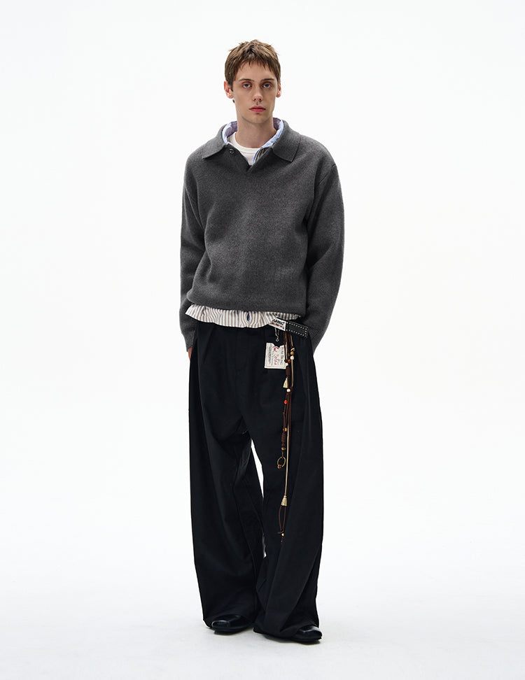 MADWITCH UNISEX KNITTED POLO SWEATER #6301