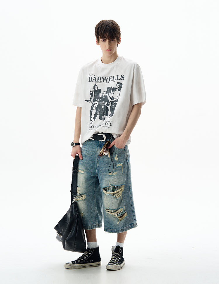 MADWITCH ROCK RETRO TEE #BW25701