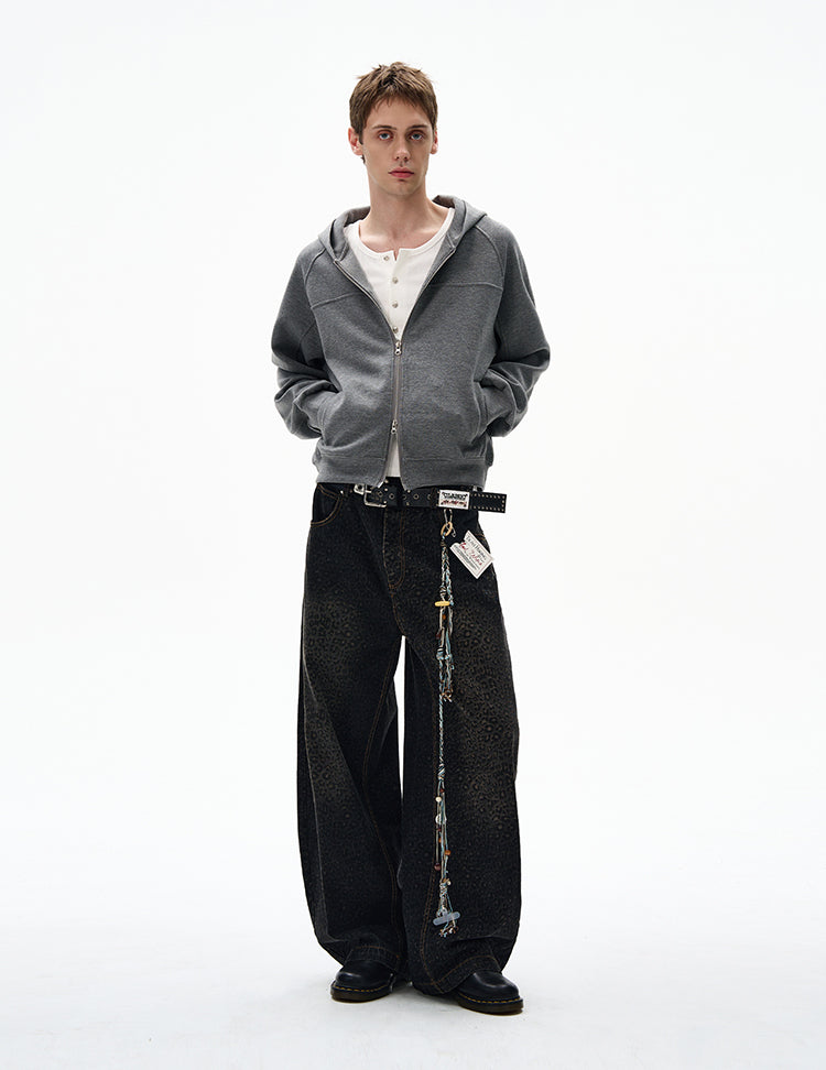 MADWITCH UNISEX HOODED CARDIGAN COAT #RH44