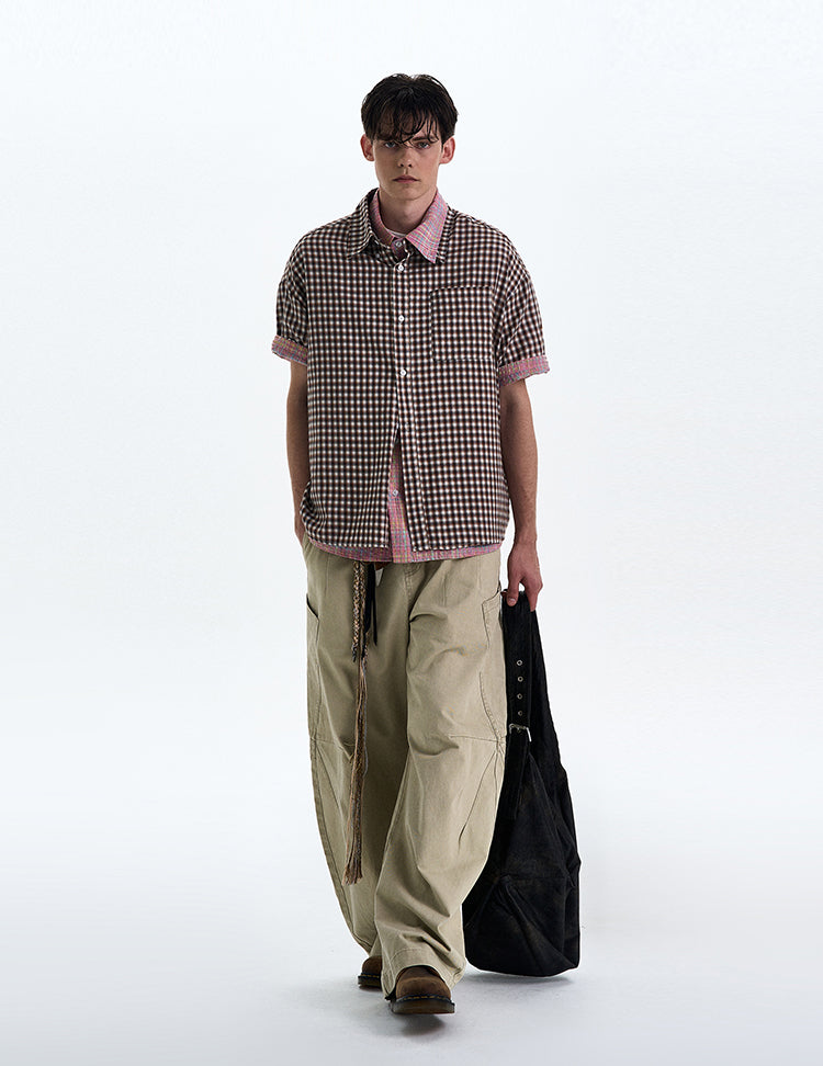 MADWITCH POLKA DOT CHECKERED SHIRT #CR222