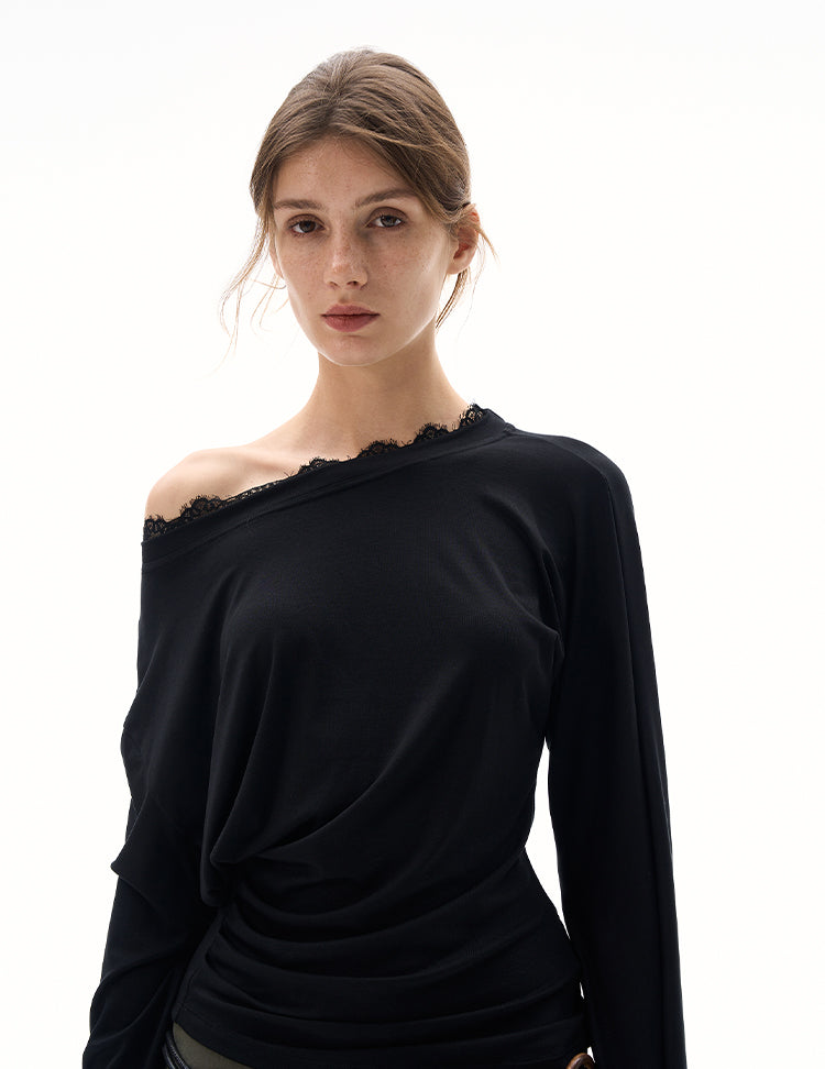 MADWITCH LACE-TRIMMED LAYER TOPS #DD3351
