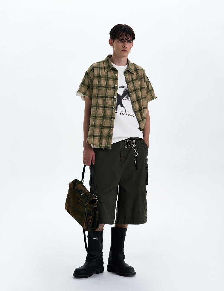 MADWITCH RAW HEM VINTAGE SHIRT #0230