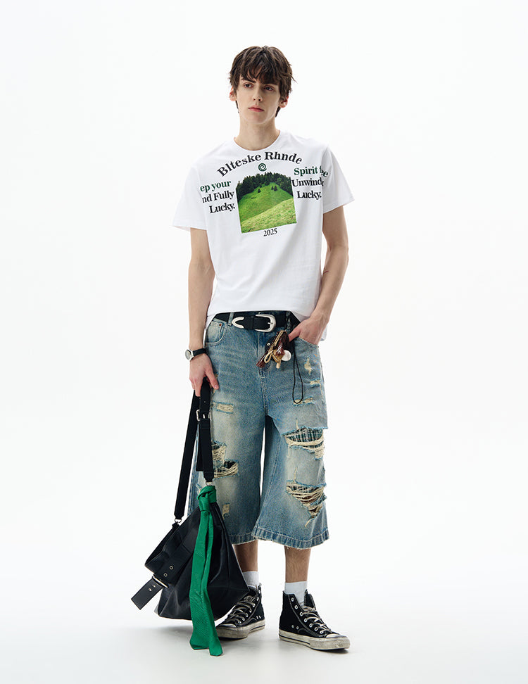 MADWITCH BOXY CROPPED TEE #L893