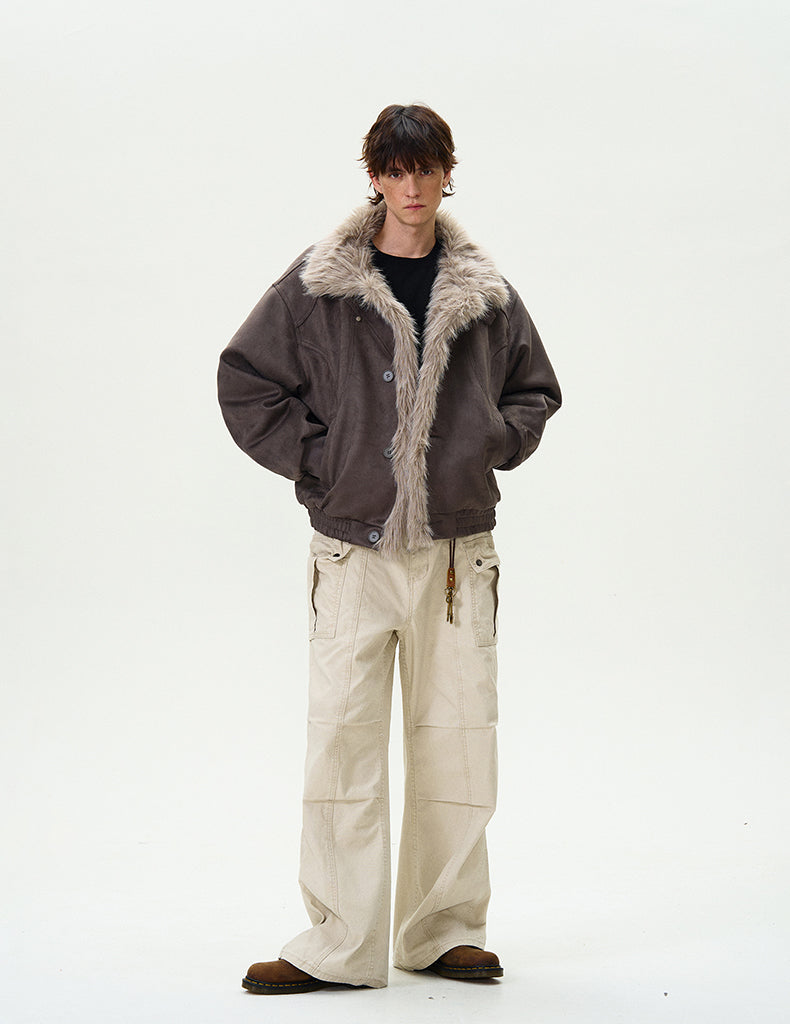 MADWITCH LOOSE FIT FUR-COLLAR JACKET #990213
