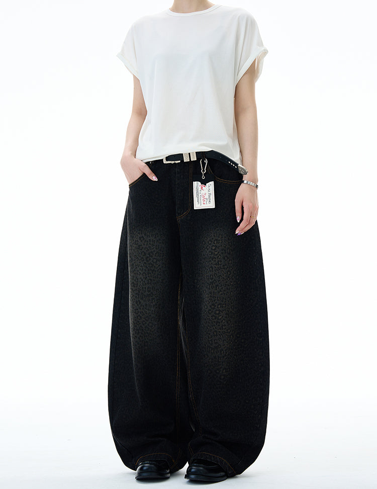 MADWITCH WASHED LEOPARD FLARE PANTS #BNK157