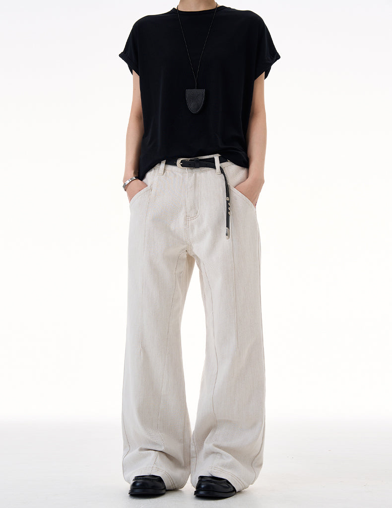 MADWITCH LINEN BLEND WHITE JEANS #CK9657