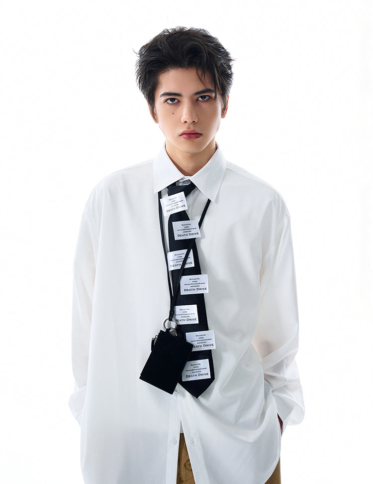 MADWITCH CLEANFIT TURN-DOWN COLLAR WHITE SHIRT #NR3288