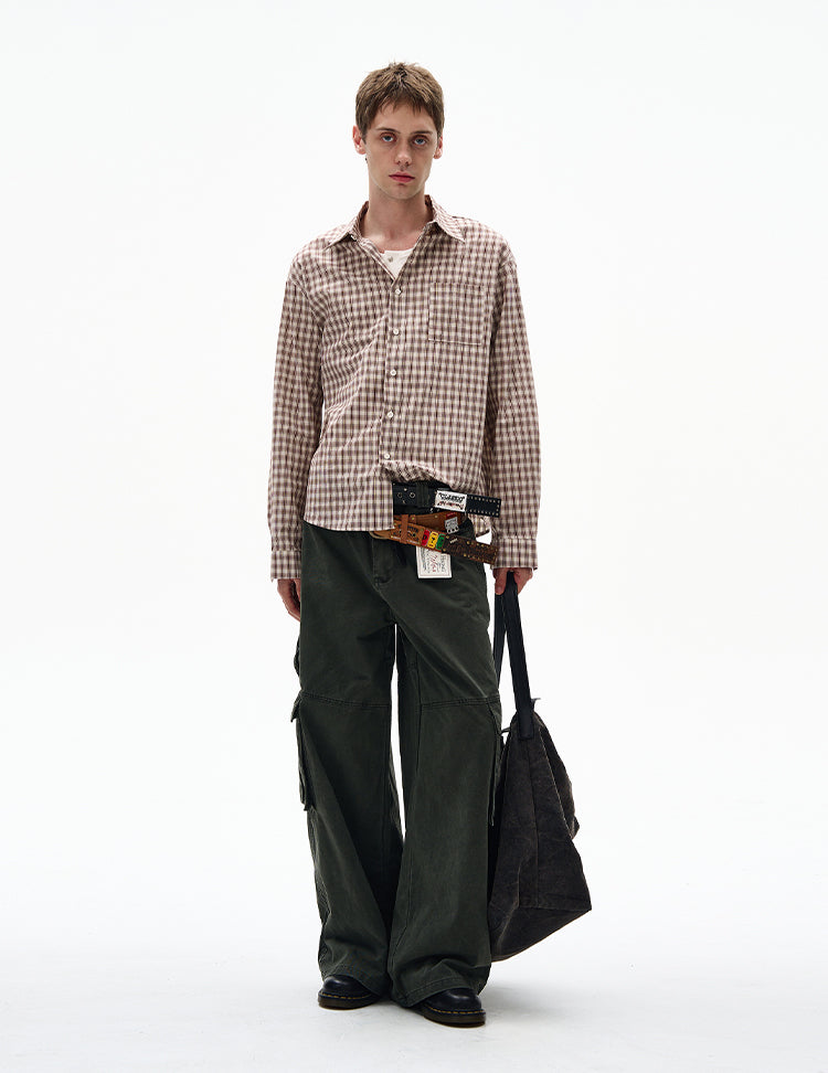 MADWITCH CHECKERED LONG SLEEVE SHIRT #RC86