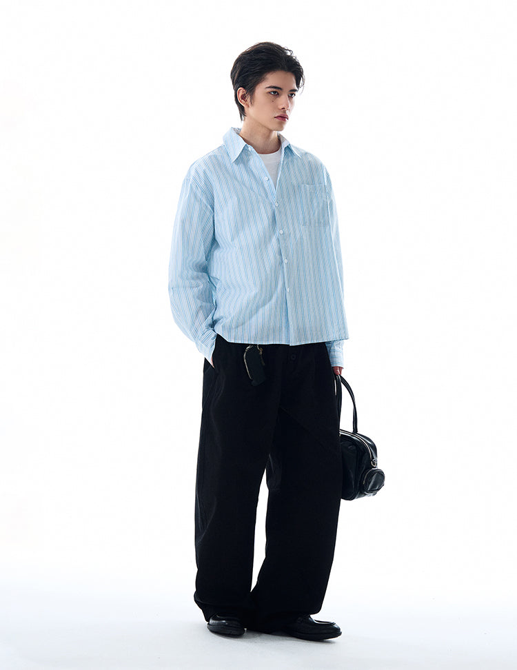 MADWITCH STRIPED LONG SHIRT #RC158