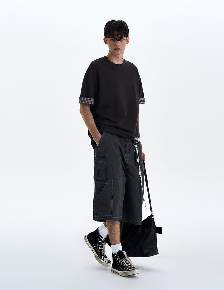 MADWITCH VINTAGE ROLLED HEM TEE #C1785C25