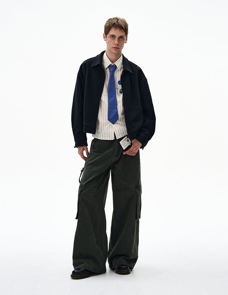 MADWITCH UNISEX MINIMALIST CROPPED JACKET #6276