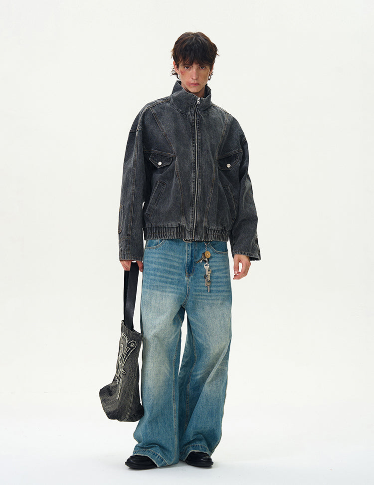 MADWITCH WASHED DENIM JACKET #G6471
