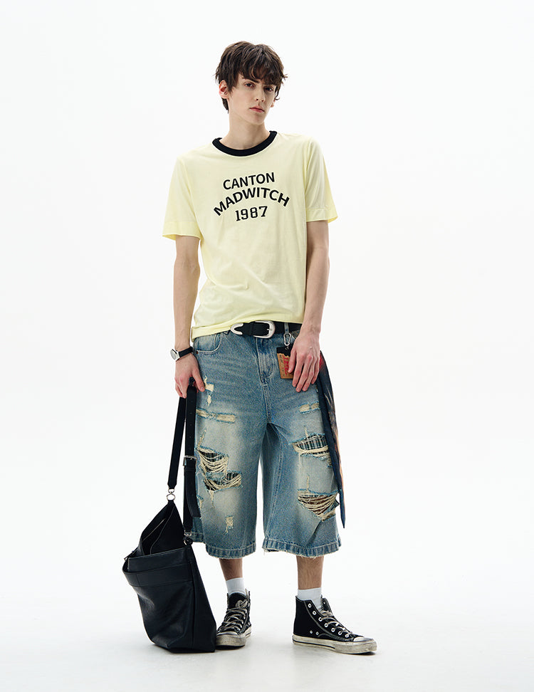 MADWITCH CREW NECK DROP SHOULDER TEE #MD4198
