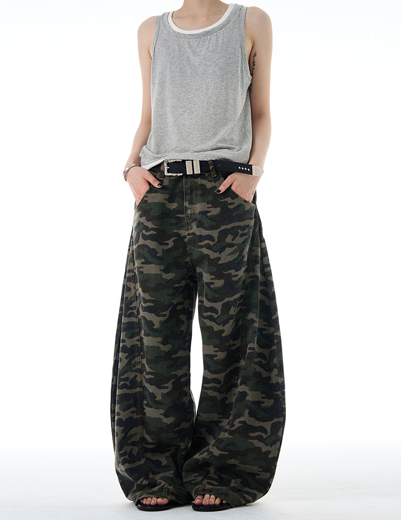 MADWITCH CAMO WIDE-LEG PANTS #G6808