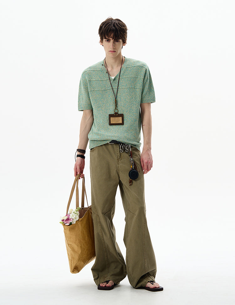 MADWITCH ELEGANT V-NECK TEE #YF897