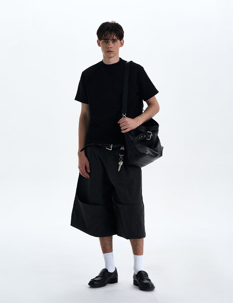 MADWITCH BOXY STRAIGHT SHOULDER T-SHIRT #XY24002
