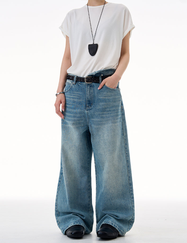 MADWITCH IRREGULAR WASH DENIM PANTS #CK9652