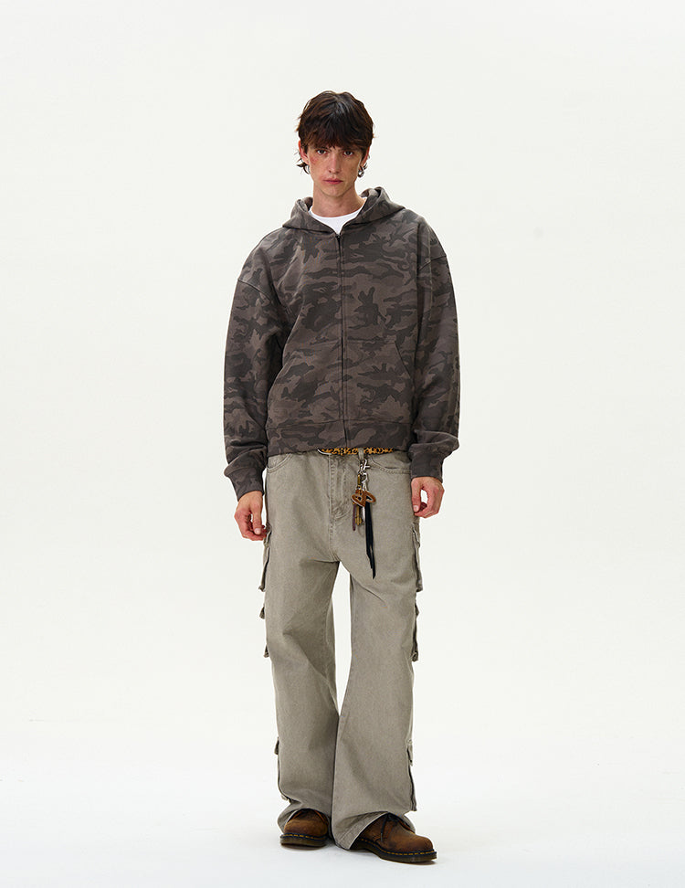 MADWITCH CAMOUFLAGE HOODED TOP #0188