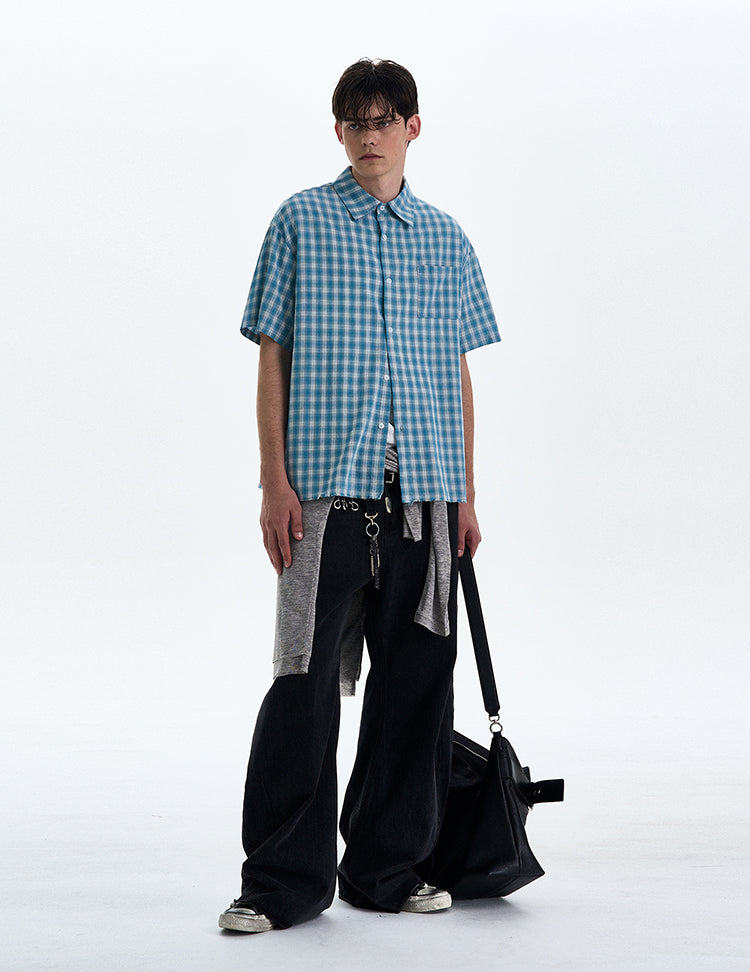 MADWITCH VINTAGE PLAID SHIRT #RC189