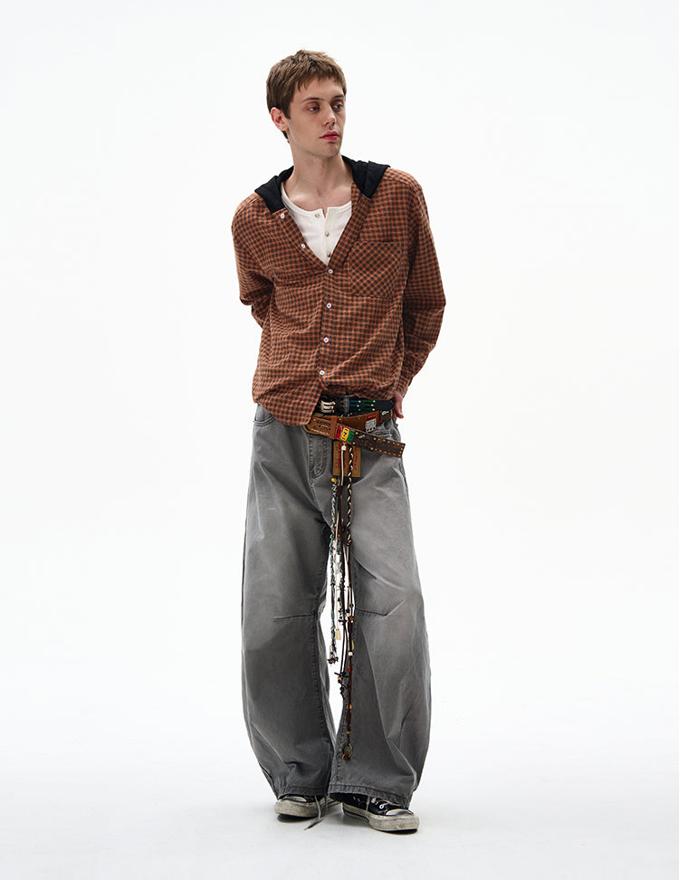 MADWITCH UNISEX COMMUTER HOODED SHIRT #CR602