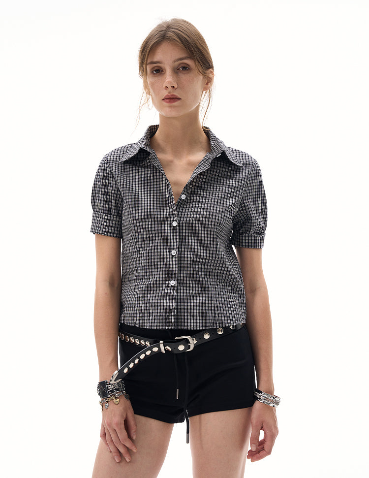 MADWITCH SHORTS-LENGTH STRUCTURED SHIRT #CY156