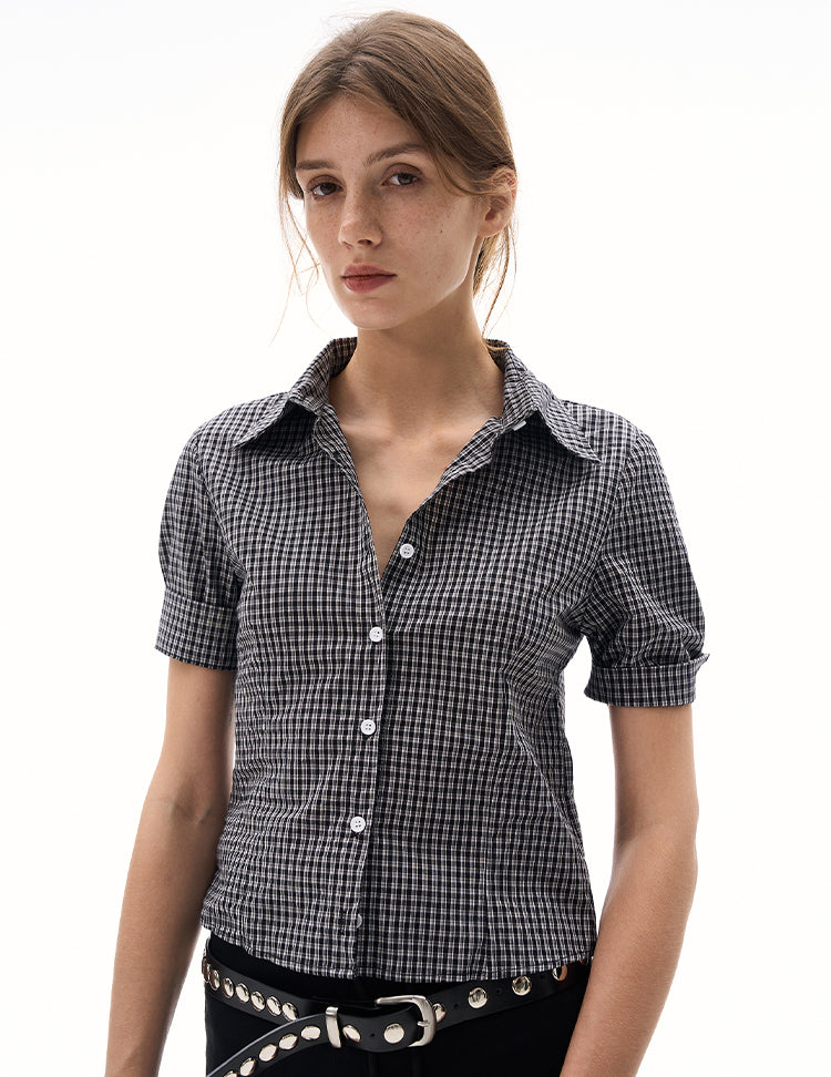 MADWITCH SHORTS-LENGTH STRUCTURED SHIRT #CY156