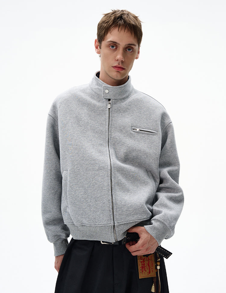 MADWITCH UNISEX MINIMALIST STAND COLLAR JACKET #AB1080