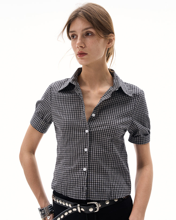 MADWITCH SHORTS-LENGTH STRUCTURED SHIRT #CY156