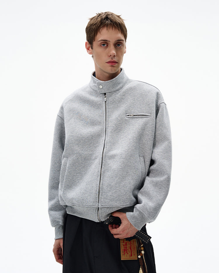 MADWITCH UNISEX MINIMALIST STAND COLLAR JACKET #AB1080