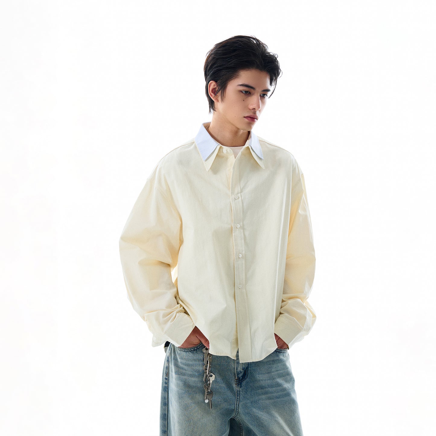 MADWITCH LOOSE SOLID COLOR SHIRT #RC140