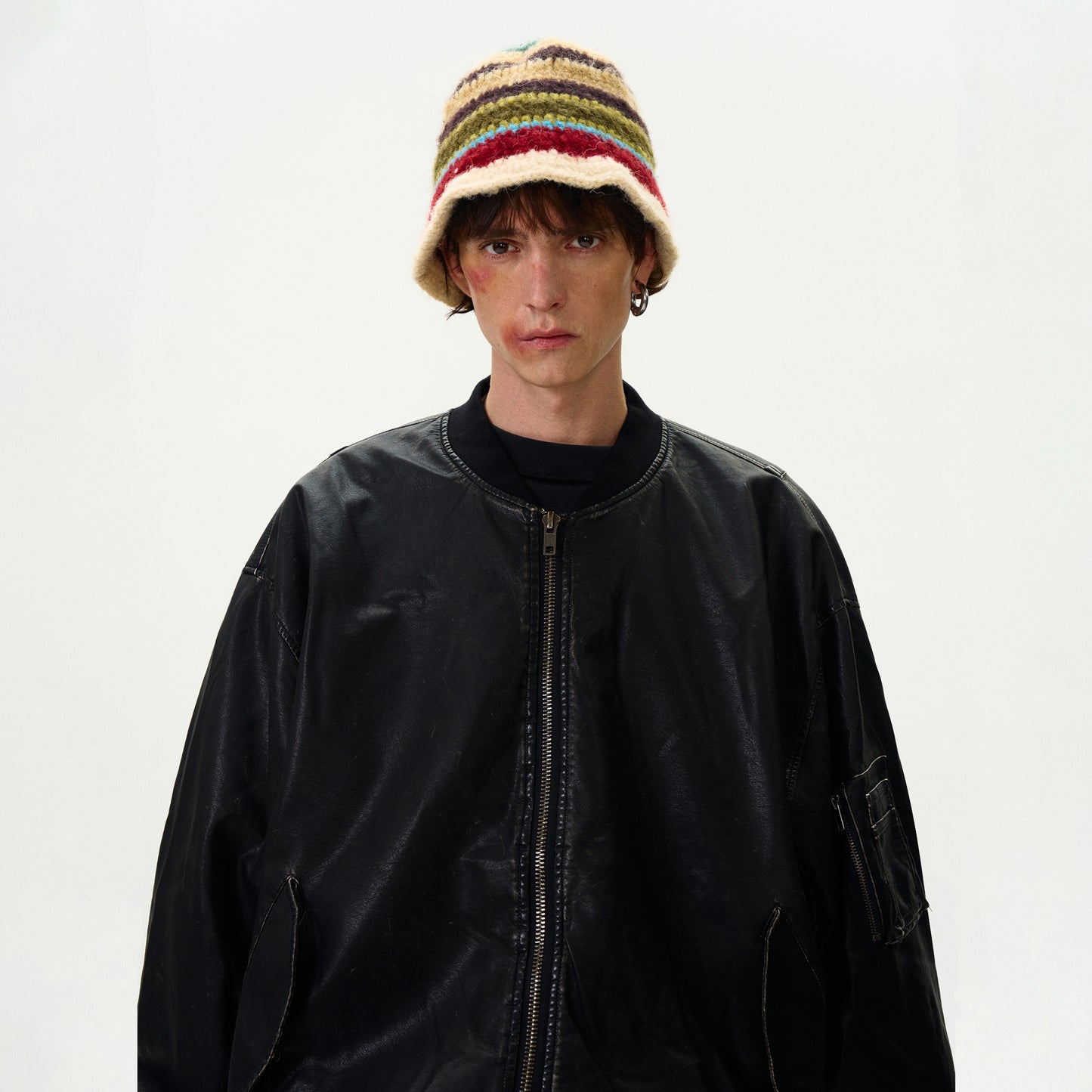 MADWITCH VINTAGE CASUAL LEATHER JACKET #AW6870