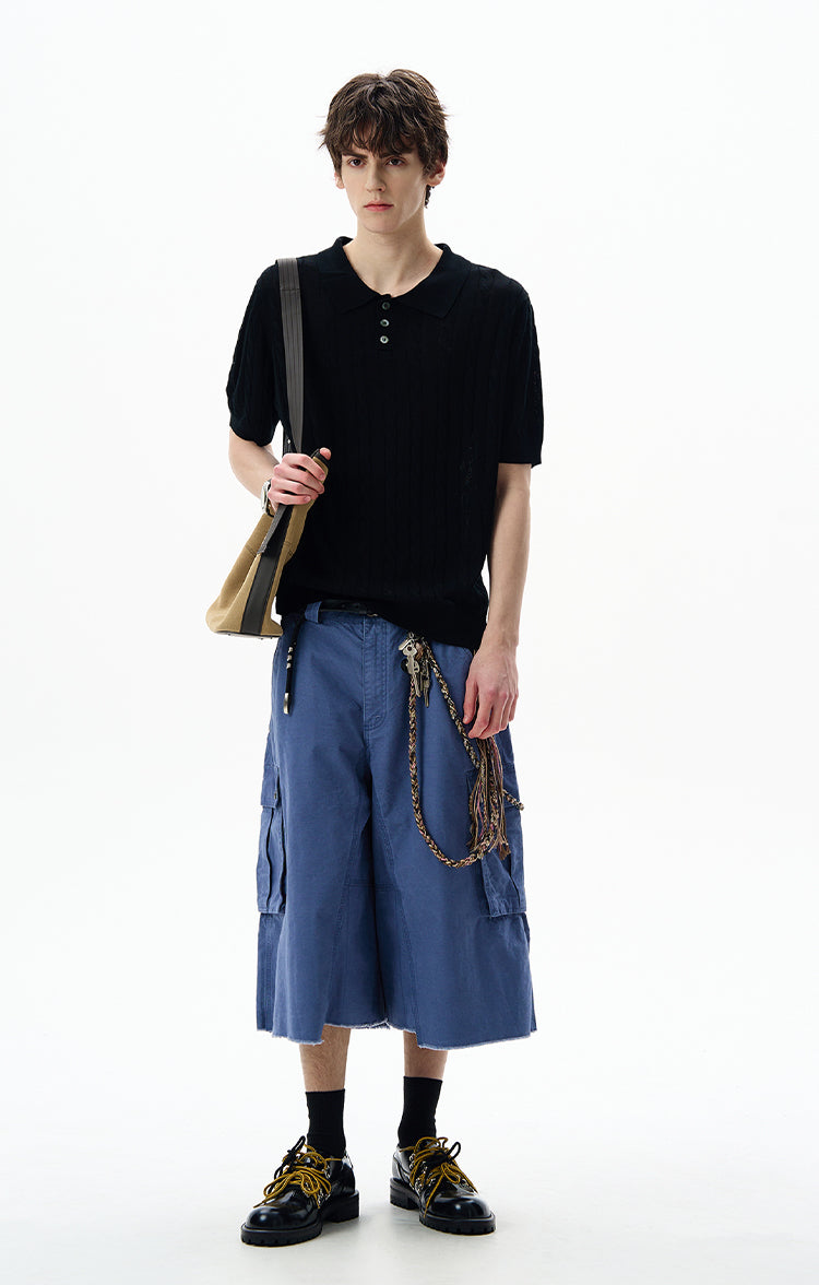 MADWITCH POLO KNIT TEE #LX010