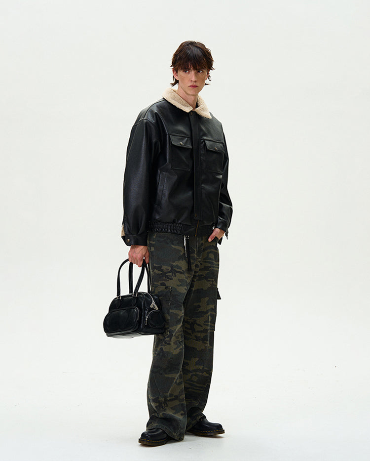MADWITCH THICKENED PU LEATHER JACKET #G1060