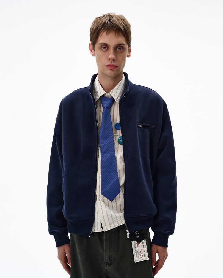 MADWITCH UNISEX MINIMALIST STAND COLLAR JACKET #AB1080