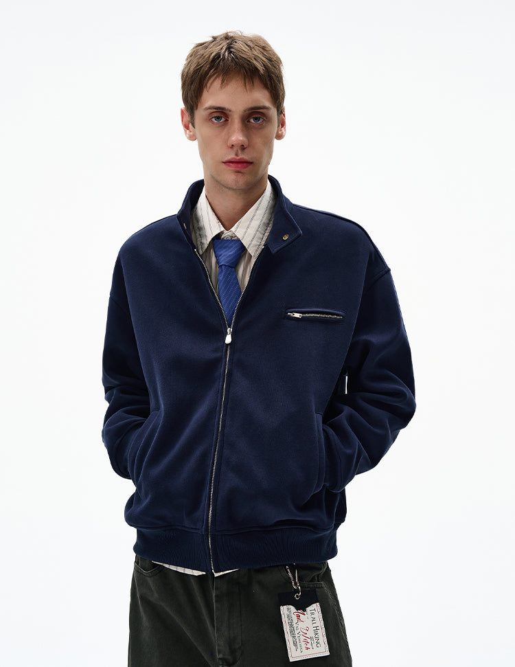 MADWITCH UNISEX MINIMALIST STAND COLLAR JACKET #AB1080