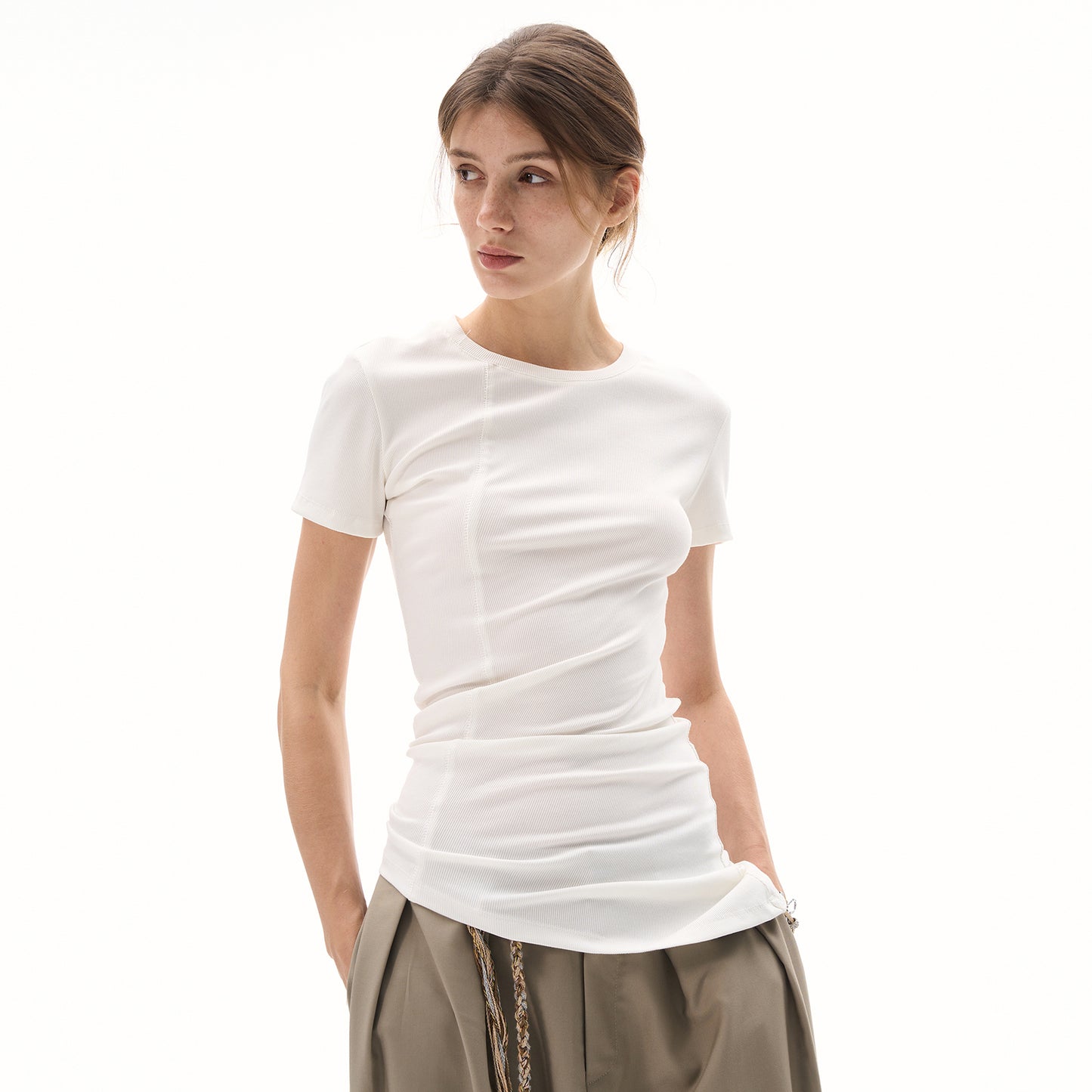 MADWITCH IRREGULAR HEM RETRO TEE #TC76N